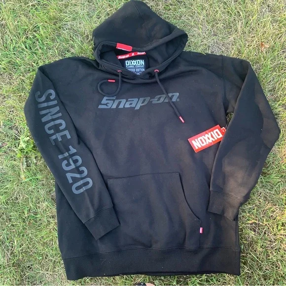 🛠️ DIXXON X Snap-On • nwt Premium Black Hoodie with Red Details